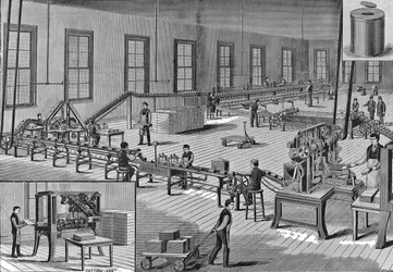 Machines automatiques améliorées de Norton pour fabriquer des boîtes de conserve, c.1901